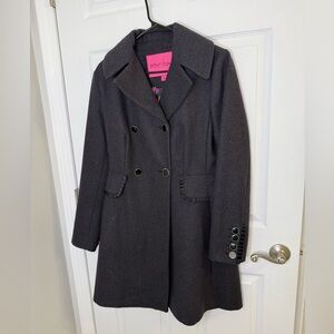NWOT BETSY JOHNSON COAT size 6 wool blend PEA COAT vintage style y2k fit flare